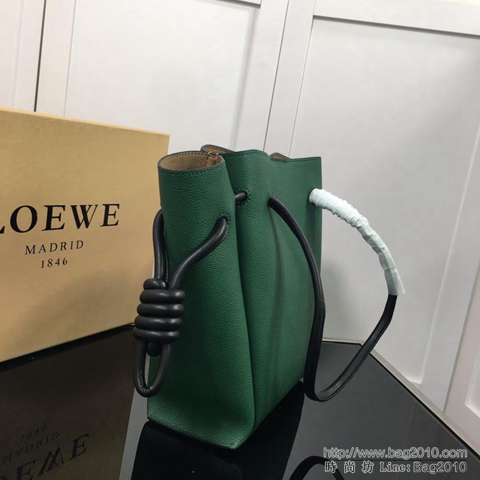 LOEWE羅意威 最新Flamenco Knot系列 抽繩荔枝紋購物袋 手提肩背包 3041荔枝紋  jdl1122